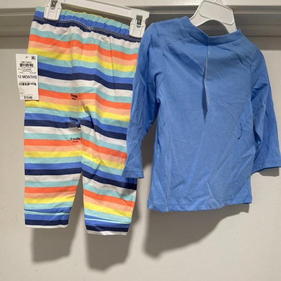 FIRST IMPRESSIONS UNISEX PASSION BLUE SKI BEAR & JOGGER 2-PC SET 12-MONTHS - Picture 2 of 10